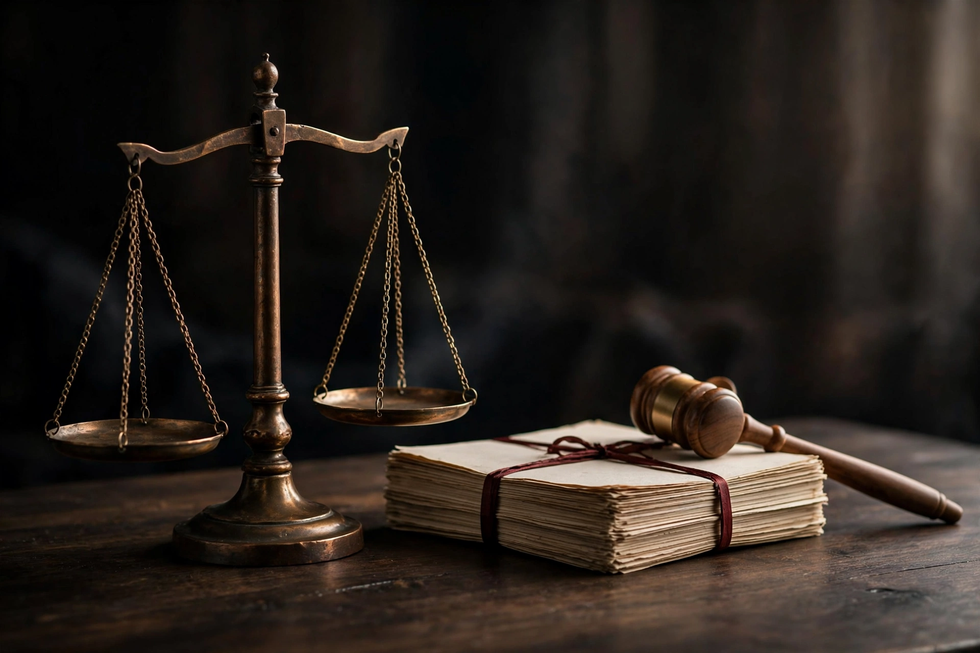 Aviso legal: balanza de la justicia y documentos legales españoles