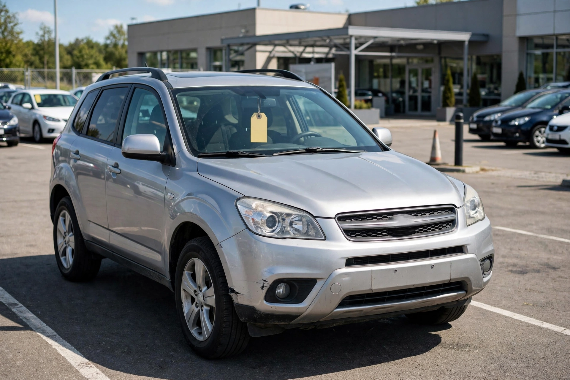 Coche con etiqueta de precio: estimación orientativa del valor venal del vehículo